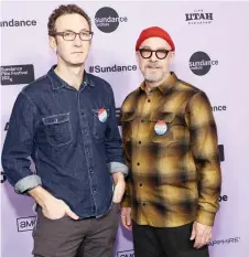  ?? — AFP photo ?? Jesse Moss (left) and Tony Gerber attend the ‘War Game’ Premiere during the 2024 Sundance Film Festival at Prospector Square Theatre in Park City, Utah.