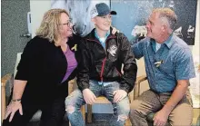  ?? JESSICA NYZNIK EXAMINER ?? Theresa Serracino-Inglott, Anthony Serracino and Mario Serrancino attend the grand opening of the Pediatric Oncology Satellite Clinic at Peterborou­gh Regional Health Centre on Monday.