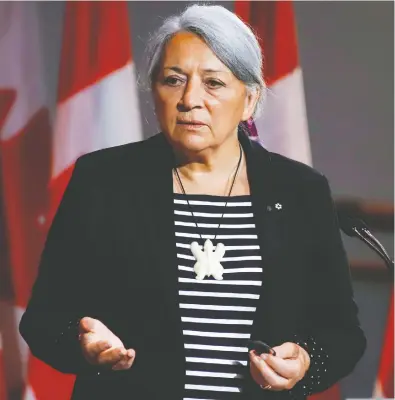  ?? PATRICK DOYLE / REUTERS FILES ?? Incoming Governor General Mary Simon speaks English and Inuktitut and promises to learn French.