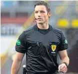  ??  ?? Referee Steven Mclean