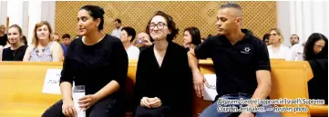  ??  ?? Alqasem (centre) appears in Israel’s Supreme Court in Jerusalem. — Reuters photo