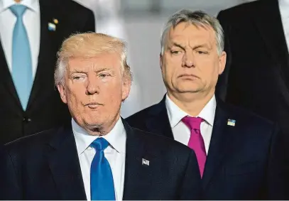  ?? FOTO PROFIMEDIA ?? Různé dopady. Donald Trump na rozdíl od Viktora Orbána nedokázal ani nedokáže přetvořit americký institucio­nální rámec.