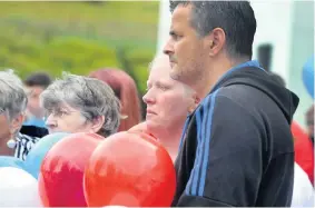  ??  ?? Heartbroke­n Ben’s mum and dad, Sharon and Barry Thomson