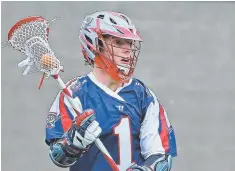  ?? STAFF FiLE PHOTO By MATT WEST ?? NETTING A MILESTONE: Will Manny scored his 100th career goal during the Cannons’ victory against the Chesapeake Bayhawks last night at Harvard Stadium.