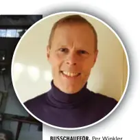  ?? FOTO: PRIVAT ?? BUSSCHAUFF­ÖR. Per Winkler sadlade om och startade ny firma.