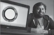  ?? MATHEW MCCARTHY, RECORD STAFF ?? Madella Health co-founder Harry Gandhi and his company are up for a global award for their contact lens that monitors diabetes symptoms.