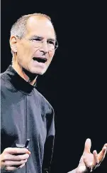  ??  ?? Freie Reden sind harte Arbeit: Steve Jobs, der frühere Apple-Chef, probte stundenlan­g. Vom Pulli bis zur Pointe überließ er nichts dem Zufall