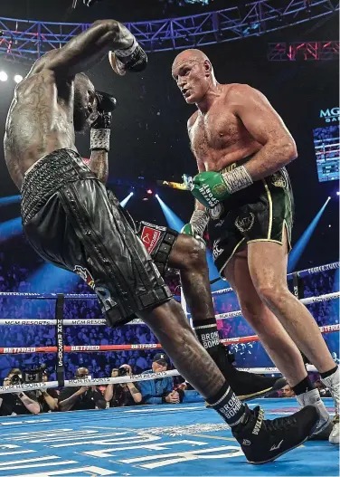  ?? PICTURE: KEVIN QUIGLEY/DAILY MAIL ?? King of the ring: But Fury is not currently thinking about a third fight with Wilder