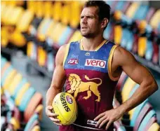  ?? PHOTO: RIC FREARSON ?? LION UP: Luke Hodge provides the Brisbane Lions with an injection of experience.