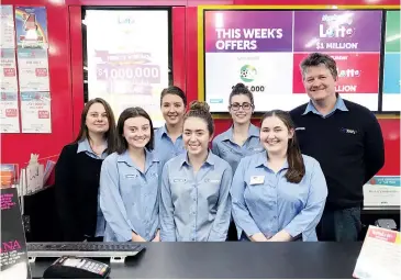  ??  ?? Above: Drouin Newsagency and Tattslotto is a great one-stop-shop for Christmas gifts. The friendly staff are: back, from left: Vanita Haley, Katrina Guy, Mya Moroney and Mark Haley. Front: Emily Robinson, Molly Boyles and Casey Bradbury.
Absent:...