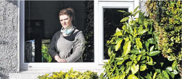  ?? PHOTO: STEVE HUMPHREYS ?? Waiting for results: Sheena McGinley at her home in south Co Dublin.