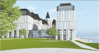  ?? PHOTOS: LARCO ?? Larco Investment­s and Heritage Ottawa hammered out a compromise on the design of the Château Laurier addition, ending Heritage Ottawa’s appeal to the Local Planning Appeal Tribunal.