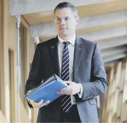  ??  ?? 0 Derek Mackay has pointed out Scotland’s growth is pulling ahead of the UK