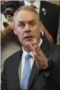  ??  ?? Interior Secretary Ryan Zinke speaks at the Interior Department in Washington