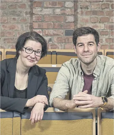  ?? ?? Irene Allan, who plays Nan Shepherd, with David Rankine, who takes all the male roles in the play