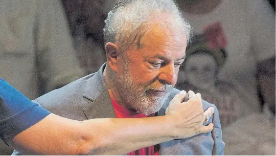  ?? AFP ?? Ex presidente. Lula durante su campaña. Además de la Corte Suprema, resta el fallo del tribunal electoral que definirá si puede ser candidato.