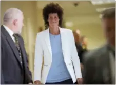  ?? ASSOCIATED PRESS ?? Andrea Constand arrives during Bill Cosby’s sexual assault trial at the Montgomery County Courthouse in Norristown Wednesday. Cosby is accused of drugging and sexually assaulting Constand at his Montgomery County mansion in 2004.