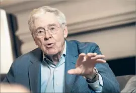  ?? Patrick T. Fallon Washington Post ?? CHARLES KOCH’S network of advocacy groups has scored some regulatory victories and pushed its priorities to the top of the White House agenda.