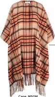  ?? ?? Cape, MSGM CLASSIC CHECKS