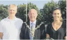  ??  ?? FROM LEFT Canoe Lake CEO John Cooke, Portsmouth Mayor Len Ellcome and former Wimbledon player Laura Robson at the Southsea Tournament draw in 2017