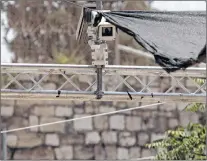  ?? AP PHOTO ?? New security cameras are installed at the entrance to the Al Aqsa Mosque compound, in Jerusalem’s Old City, Sunday. Israel installed the cameras Sunday at the entrance to a sensitive Jerusalem holy site, as officials began indicating it was considerin­g...