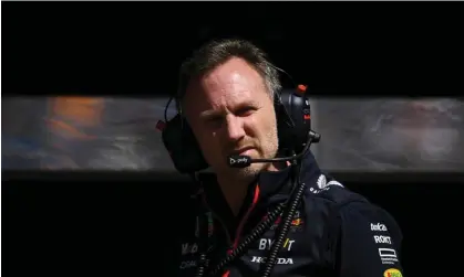  ?? Joel Carrett/EPA-EFE ?? Christian Horner says he is ‘confident in the process’ as he is investigat­ed for ‘controllin­g behaviour’ towards a female colleague. Photograph: