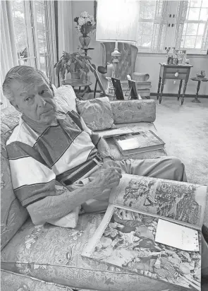  ?? PHOTOS BY ALAN MILLER/THE REPORTING PROJECT ?? Robert Coyne talks about arriving at the concentrat­ion camp.