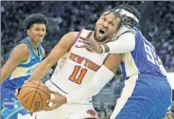  ?? AP ?? BRUN’ & DONE: Jalen Brunson did his best to carry the Knicks with 45 points, including 29 in the second half of the Knicks’ 110-105 loss to the Bucks.