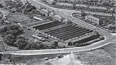  ??  ?? Left: An aerial view of the Velocette factory in Birmingham's Hall Green suburb – taken in the late 1920s