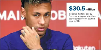  ?? REUTERS ?? Barcelona’s Neymar attends a Tokyo media conference on July 13.