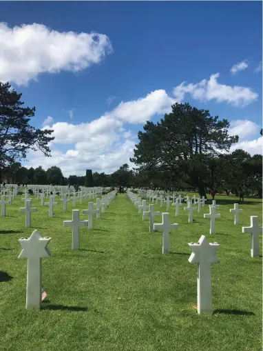  ?? (Ben G. Frank) ?? MORE THAN 9,000 graves fill the Normandy American Cemetery and Memorial in Colleville-surMer, France.