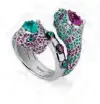  ??  ?? Top Gucci diamond and gemstone snake ring