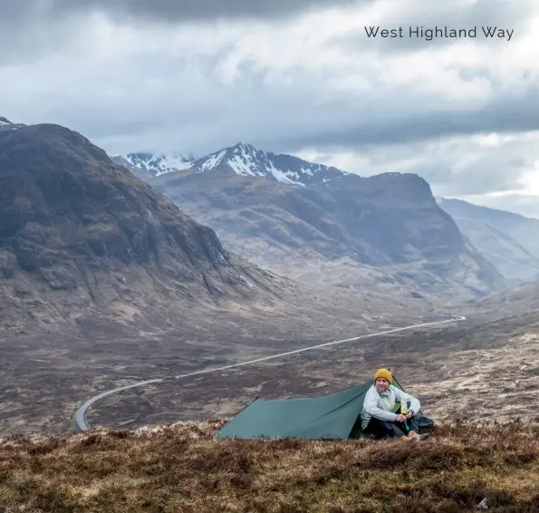  ??  ?? [previous spread] Walking past the mighty Buachaille Etive Mor [above left] A pause before a big climb [above] Wild camp on Beinn a'Chrulaiste