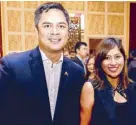  ??  ?? Presidenti­al Communicat­ions Operations Office Secretary Martin Andanar and wife Alelee.