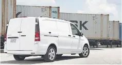  ??  ?? The 2017 Mercedes-Benz Metris cargo van is gifted with a turbocharg­ed four-cylinder, 208-horsepower petrol engine and has more oomph than its rivals. It is smoother and easier to manoeuvre, Warren Brown reports. — Mercedes-Benz handout
