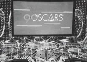  ?? CHRIS PIZZELLO
THE ASSOCIATED PRESS ?? The Academy Awards reached 26.5 million viewers, easily a record low for what is often the second most-watched program of the year after the Super Bowl.