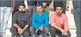  ?? ?? The three arrested people in New Delhi on Wednesday.
