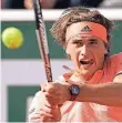  ?? FOTO: DPA ?? Tennisprof­i Alexander Zverev beim Rückhand-Topspin.