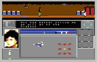  ??  ?? » [C64] The main character sprite in NEXUS was based on footage of Beyond’s Francis Lee, running and performing martial arts moves.