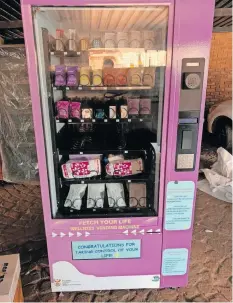  ?? | Supplied ?? SEXUAL health vending machine.
