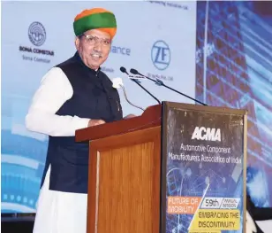  ??  ?? Arjun Ram Meghwal, MoS Heavy Industries and Public Enterprise­s