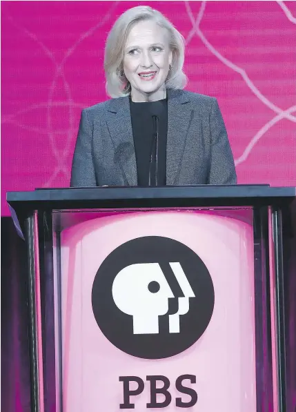  ?? GETTY IMAGES ?? President and CEO of PBS Paula Kerger is anxiously awaiting news of the Trump administra­tion’s attitude toward public broadcasti­ng.