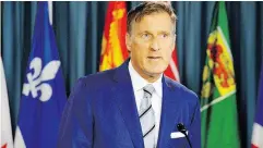  ?? ADRIAN WYLD / THE CANADIAN PRESS FILES ?? Maxime Bernier is a conviction politician, with conviction followers, writes Barbara Kay.