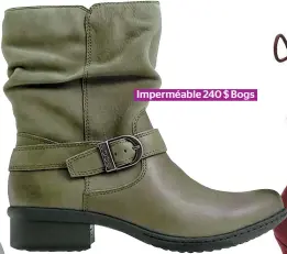  ??  ?? Imperméabl­e 240 $ Bogs