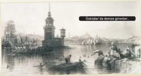  ??  ?? Üsküdar’da denize girenler.