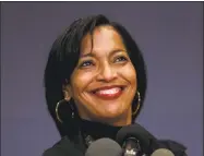  ?? Carolyn Kaster / Associated Press ?? Rep.-elect Jahana Hayes, D-Conn., pauses as she speaks to media as she walks from member-elect briefings on Capitol Hill in Washington last month.