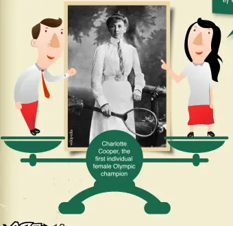  ??  ?? Charlotte Cooper, the first individual female Olympic champion