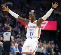  ?? OKLAHOMAN] ?? Thunder guard Dennis Schröder is averaging 19 points per game while shooting a career-high 46.8% from the field. [BRYAN TERRY/ THE