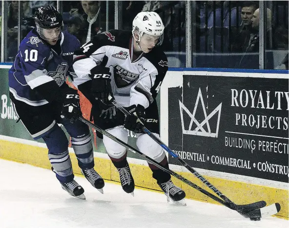  ?? — JON HOWE FILES ?? He’s just 16, but Vancouver Giants defenceman Bowen Byram has been a stalwart on the blue-line this season.