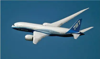  ?? Photograph: MediaNews Group/Boston Herald/ Getty Images ?? Boeing's 787 Dreamliner departs Boston's Logan internatio­nal airport in March 2012.